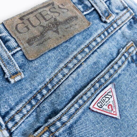 Vintage Guess Jeans High Rise Tapered Leg Denim 90s Canada SIze 29 Fits 26 - Picture 14 of 16